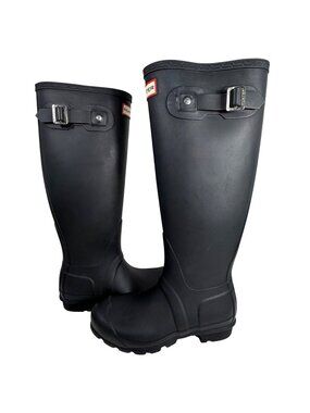 Hunter Original Tall Adjustable Rain Boots Womens Size 5 VGUC